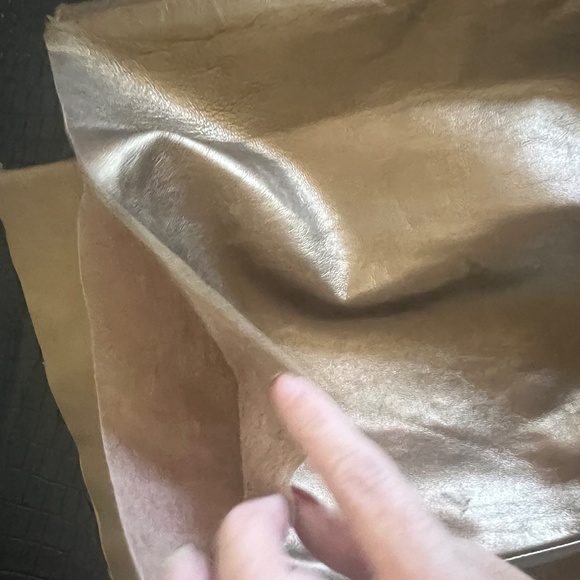 Cache Leather pants Bonze Gold  jeans size 12 Vintage Nwt - Picture 5 of 17